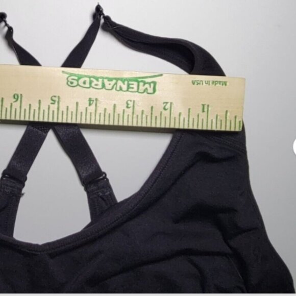 Puma Womens Black Athletic Exercise Sports Bra Size Medium - Picture 9 of 10